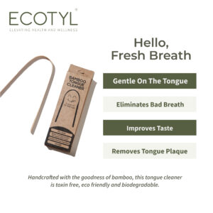 Ecotyl Bamboo Tongue Cleaner | For Oral Hygiene & Fresh Breath | Set of 2