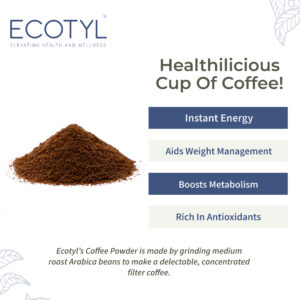 Ecotyl Coffee Powder | 100% Arabic | Strong Flavor & Rich Aroma | 200g