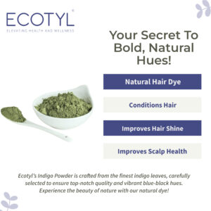 Ecotyl Indigo Powder | Neel Avuri | Natural Hair Dye | Hair Conditioning | 100g